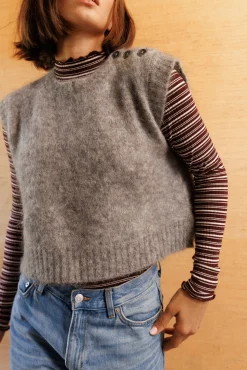 Pull sans manches Histoire d'un soir^Ysé Sale