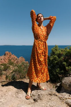 Robe longue Fleur du soleil^Ysé Sale